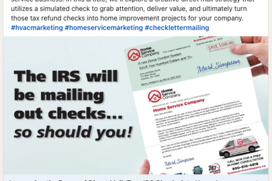 post about hvac marketing, plumber marketing, electrician marketing with check letters